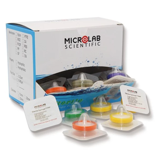 Microlab PTFE Syringe Filter 25mm 045um Sterile Pack of 50pcs