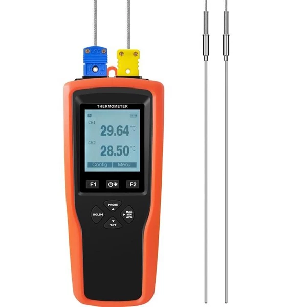 High Precision 2 Channel Thermocouple Thermometer Data Logger YET-620L